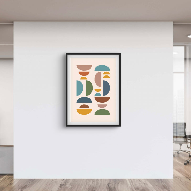 Modern Abstract Art Print in Boho Design - Gallery Wall Print