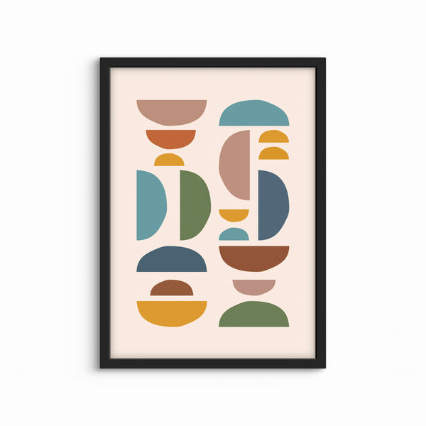 Modern Abstract Art Print in Boho Design - Gallery Wall Print