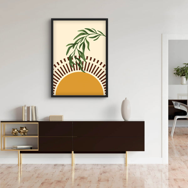 Modern Abstract Art Boho Sun - Minimalist Home Decor