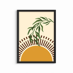 Modern Abstract Art Boho Sun - Minimalist Home Decor