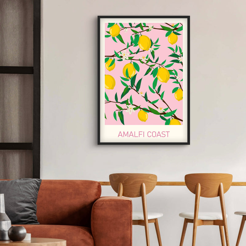 Abstract Art Framed Print in Amalfi Coast - Minimalist Home Decor