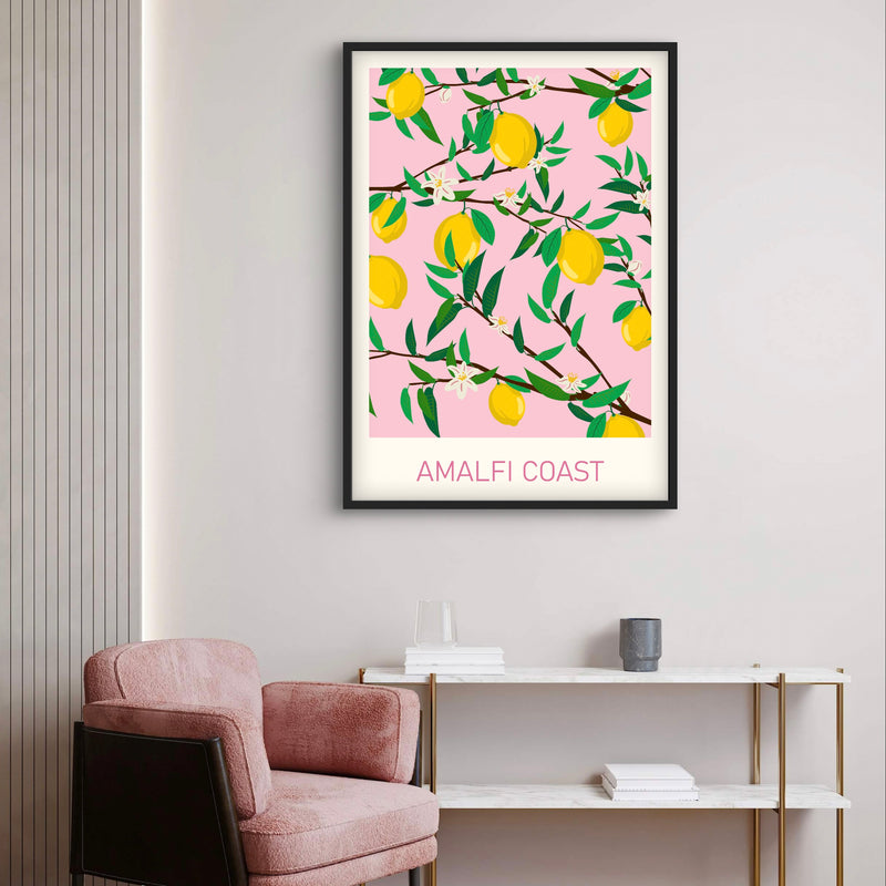 Abstract Art Framed Print in Amalfi Coast - Minimalist Home Decor