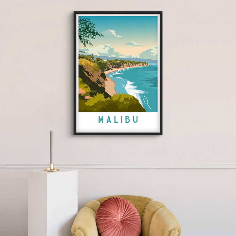 Modern Abstract Art in Teal Green - Minimalist Interior Design Art