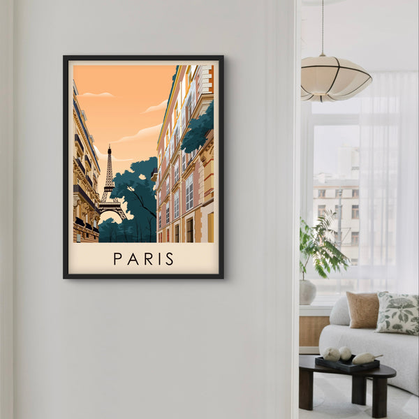 Abstract Minimalist Art in Paris View -  Modern Art Print