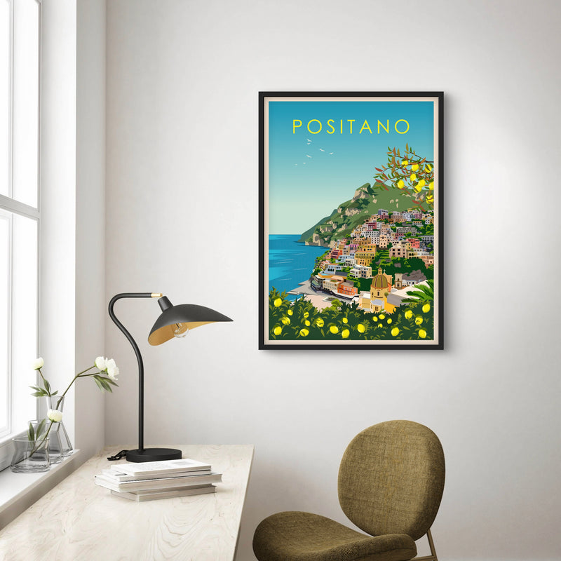 Abstract Minimalist Art in Positano View -  Modern Art Print