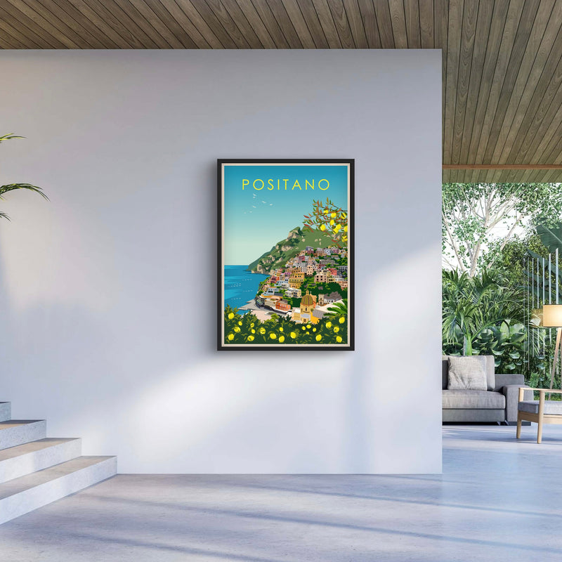 Abstract Minimalist Art in Positano View -  Modern Art Print