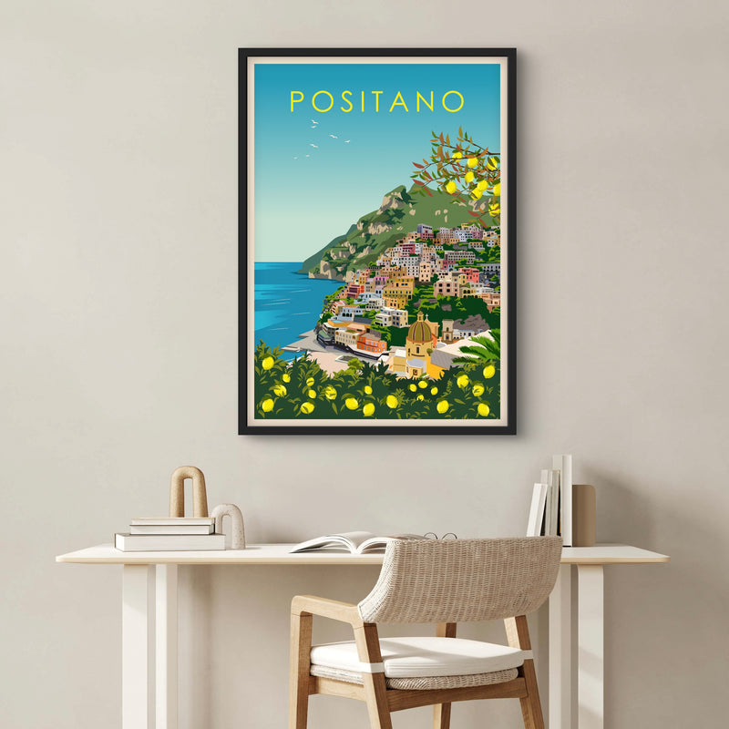 Abstract Minimalist Art in Positano View -  Modern Art Print