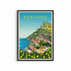Abstract Minimalist Art in Positano View -  Modern Art Print