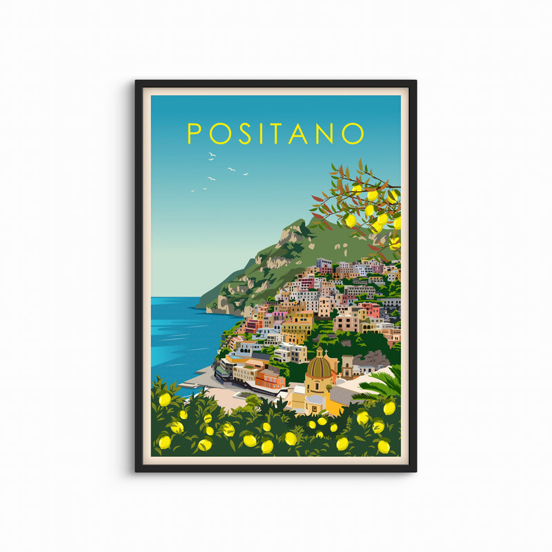 Abstract Minimalist Art in Positano View -  Modern Art Print