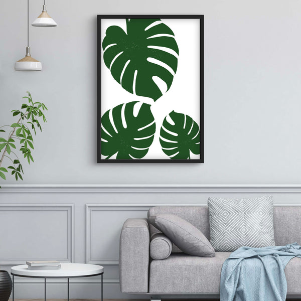 Modern Abstract Art in Green - Minimalist Home Decor