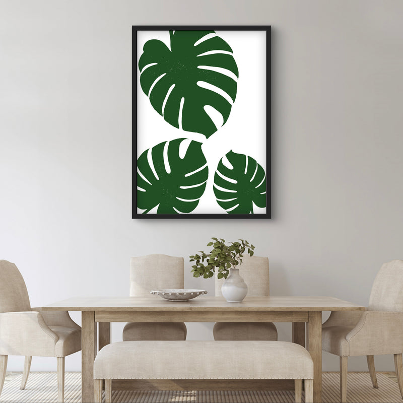 Modern Abstract Art in Green - Minimalist Home Decor
