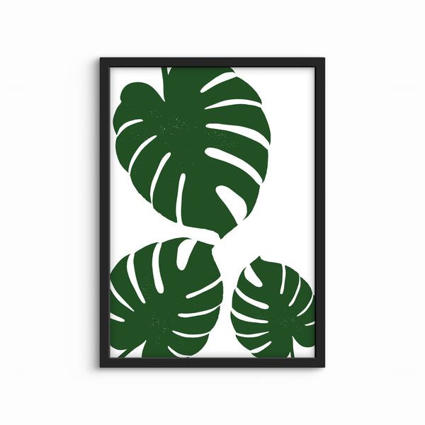 Modern Abstract Art in Green - Minimalist Home Decor