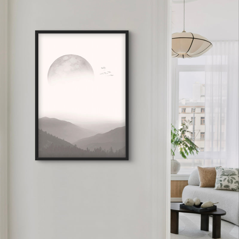 Modern Abstract Art in Grey - Minimalist Home Decor