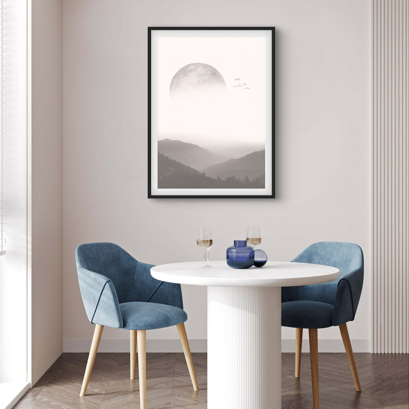 Modern Abstract Art in Grey - Minimalist Home Decor