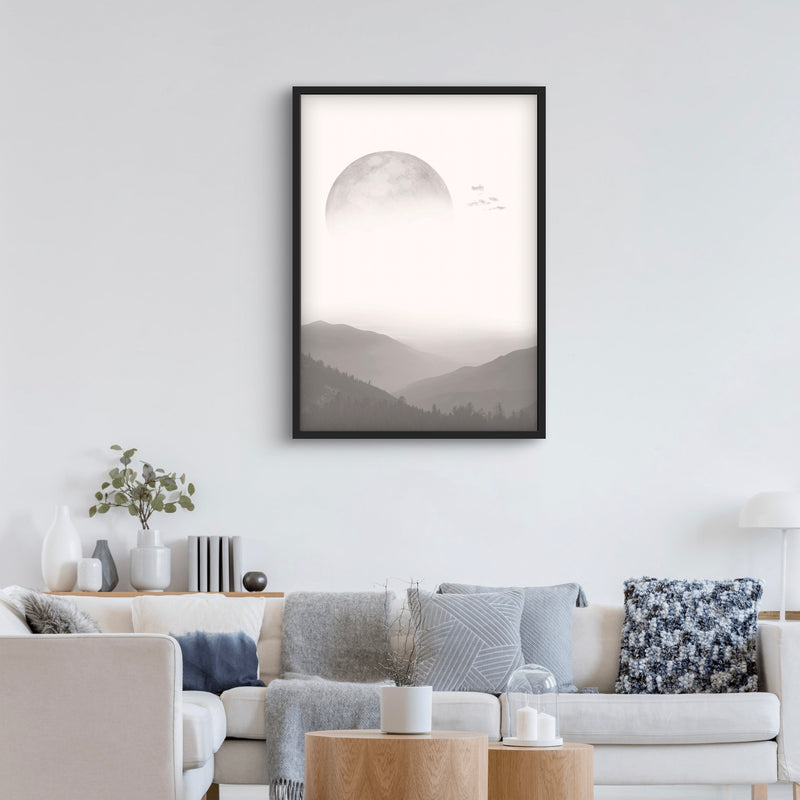 Modern Abstract Art in Grey - Minimalist Home Decor