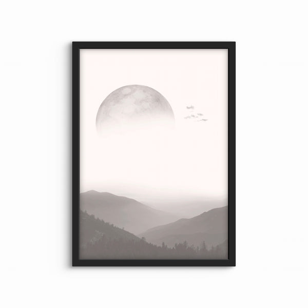 Modern Abstract Art in Grey - Minimalist Home Decor