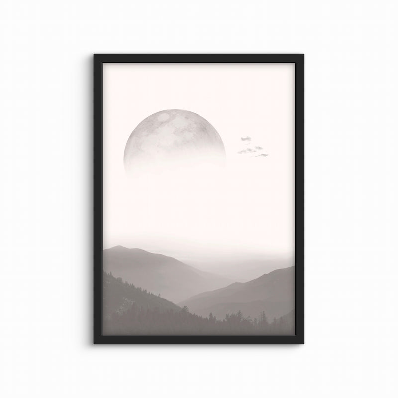 Modern Abstract Art in Grey - Minimalist Home Decor