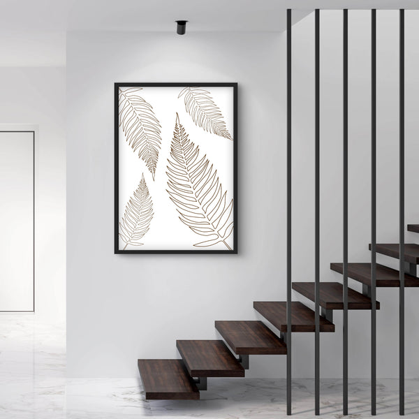 Modern Abstract Art Print in White - Minimalist Gallery Wall Print