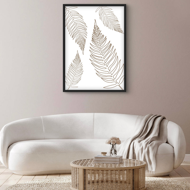 Modern Abstract Art Print in White - Minimalist Gallery Wall Print