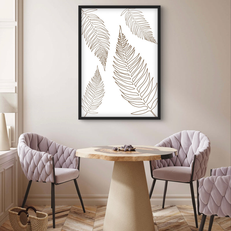 Modern Abstract Art Print in White - Minimalist Gallery Wall Print