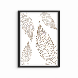 Modern Abstract Art Print in White - Minimalist Gallery Wall Print