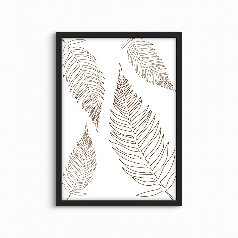 Modern Abstract Art Print in White - Minimalist Gallery Wall Print