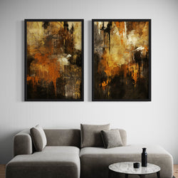 Abstract Art Print Autumn Orange - Modern Art Print