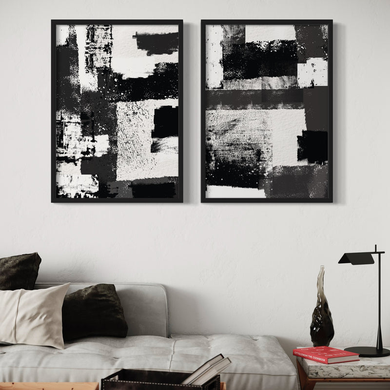 Abstract Art Print in Black and White - Modern Art Print