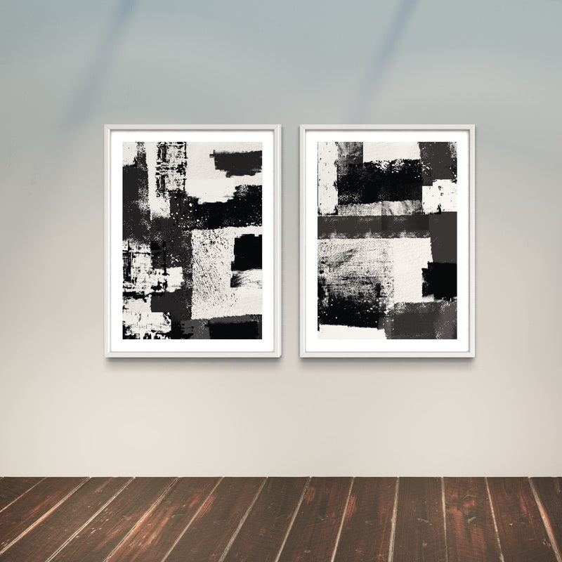 Abstract Art Print in Black and White - Modern Art Print