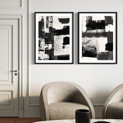 Abstract Art Print in Black and White - Modern Art Print