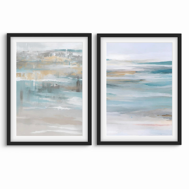 Abstract Art Print Calm Ocean - Modern Home Decor