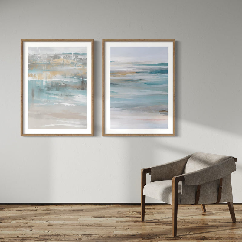 Abstract Art Print Calm Ocean - Modern Home Decor