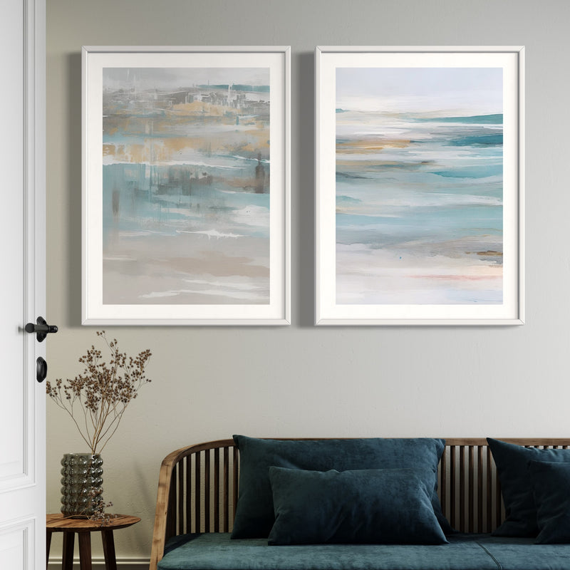 Abstract Art Print Calm Ocean - Modern Home Decor