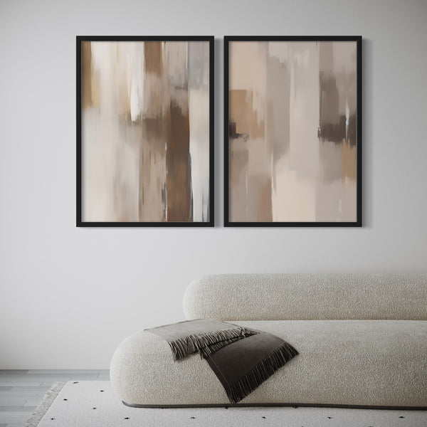 Abstract Art Print Dark Hazel - Modern Art Print