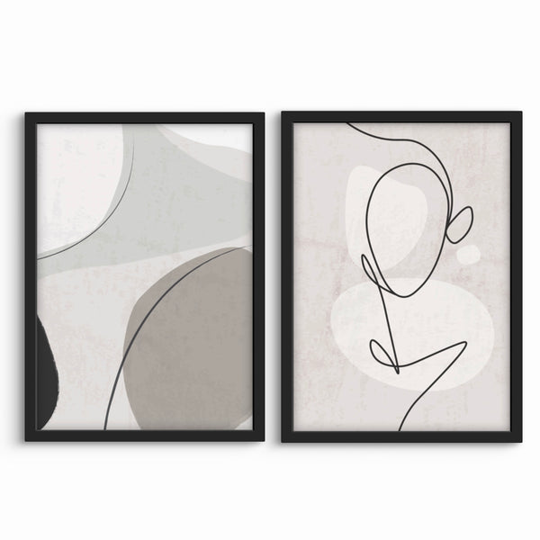 Abstract Art Print Grey Liberta - Minimalist Gallery Wall Print