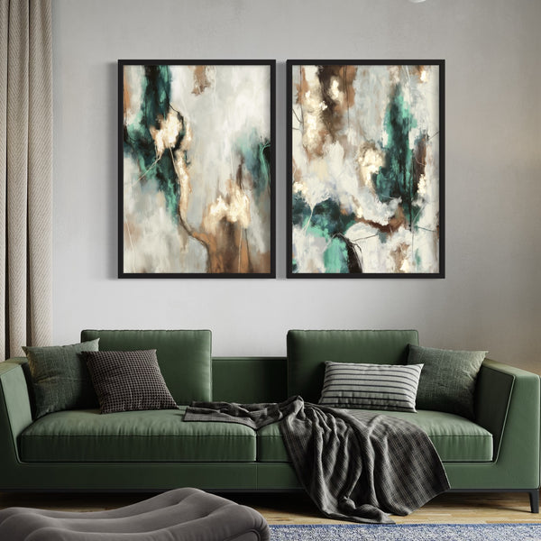 Abstract Art Print Green Forest - Modern Art Print