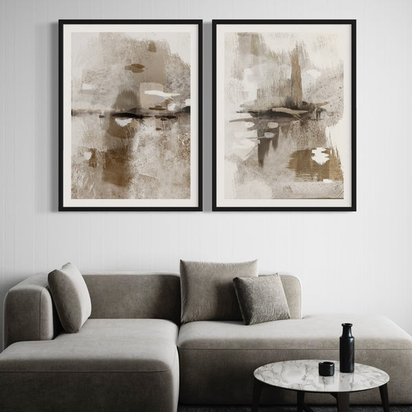 Modern Abstract Art Print Portofino - Minimalist Interior Design