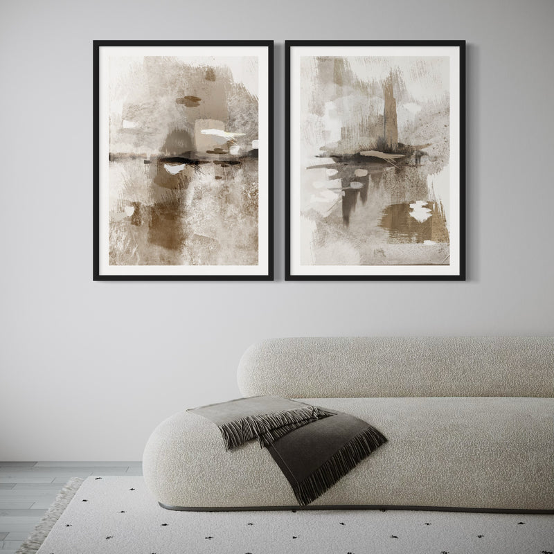 Modern Abstract Art Print Portofino - Minimalist Interior Design