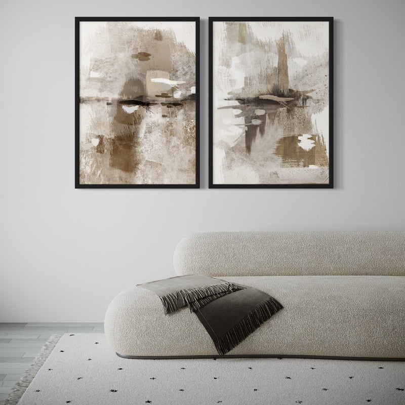 Modern Abstract Art Print Portofino - Minimalist Interior Design