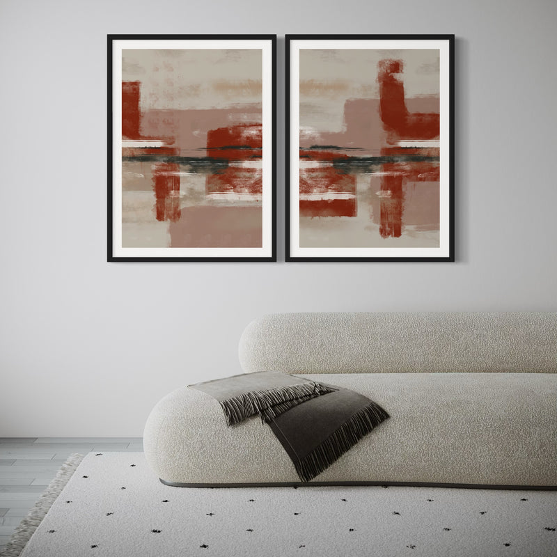 Modern Abstract Art Print Tribeca - Minimalist Interior Design