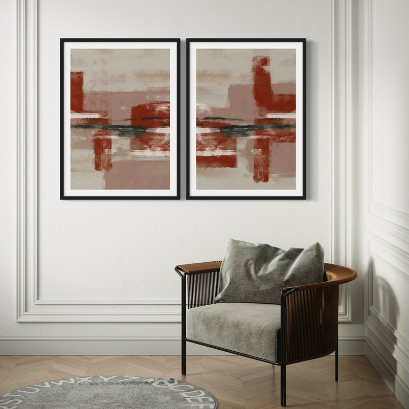 Modern Abstract Art Print Tribeca - Minimalist Interior Design