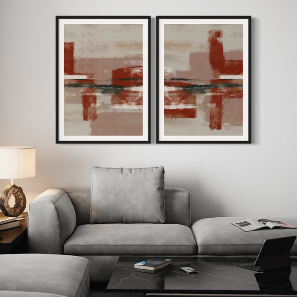 Modern Abstract Art Print Tribeca - Minimalist Interior Design