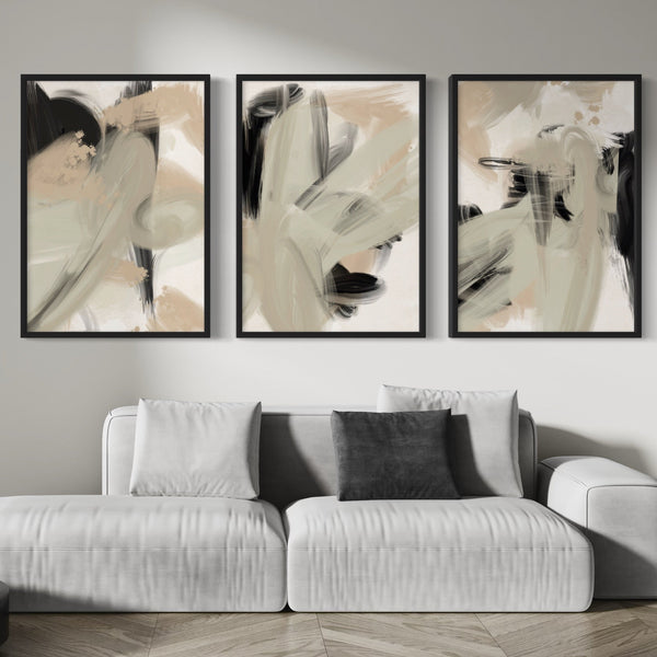 Abstract Art Print in Nude - Modern Home Decor