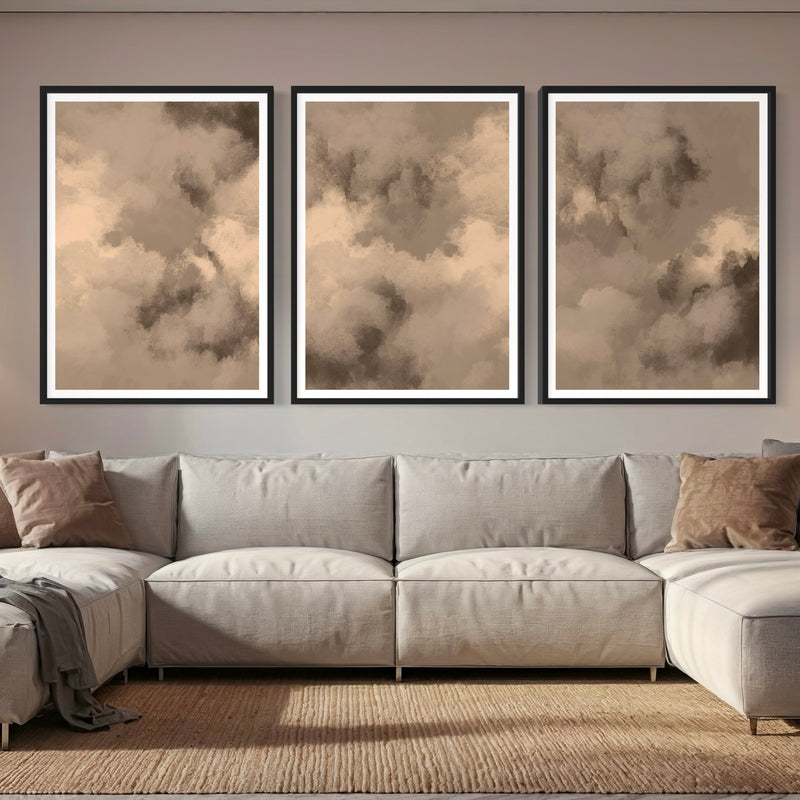 Modern Abstract Art Print in Brown - Minimalist Gallery Wall Print