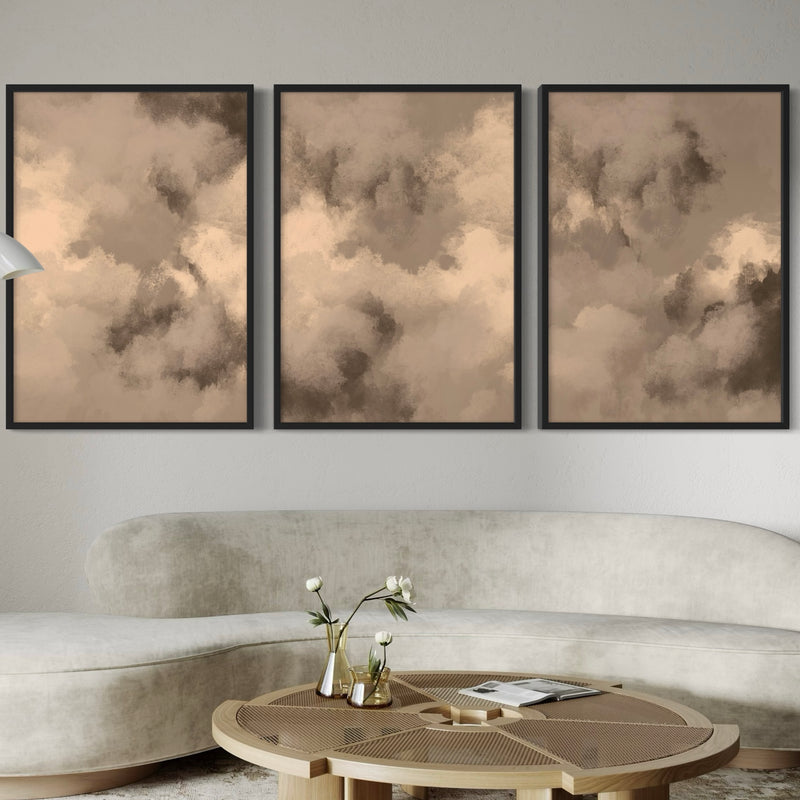 Modern Abstract Art Print in Brown - Minimalist Gallery Wall Print