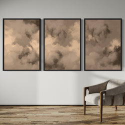 Modern Abstract Art Print in Brown - Minimalist Gallery Wall Print