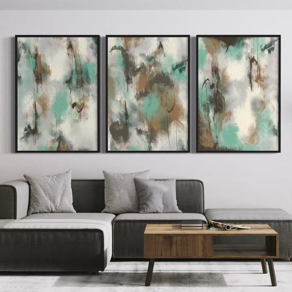 Abstract Minimalist Art in Green -  Modern Art Print