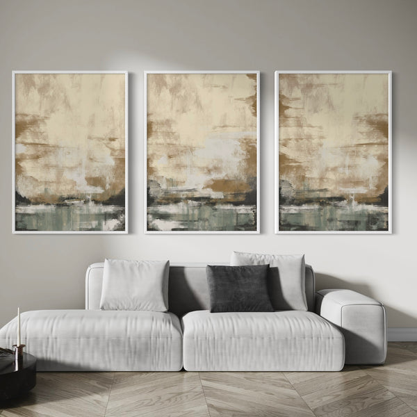 Modern Abstract Art Sage Forest - Minimalist Interior Design
