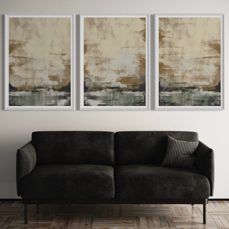 Modern Abstract Art Sage Forest - Minimalist Interior Design