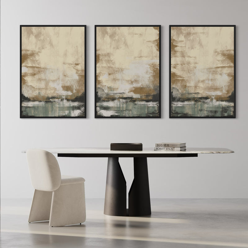 Modern Abstract Art Sage Forest - Minimalist Interior Design